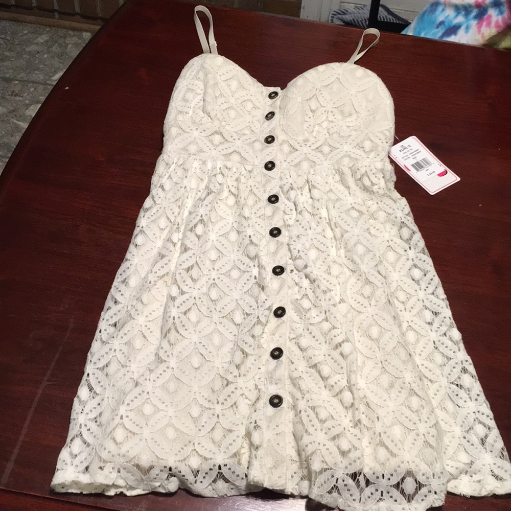 White lace dress. Size L